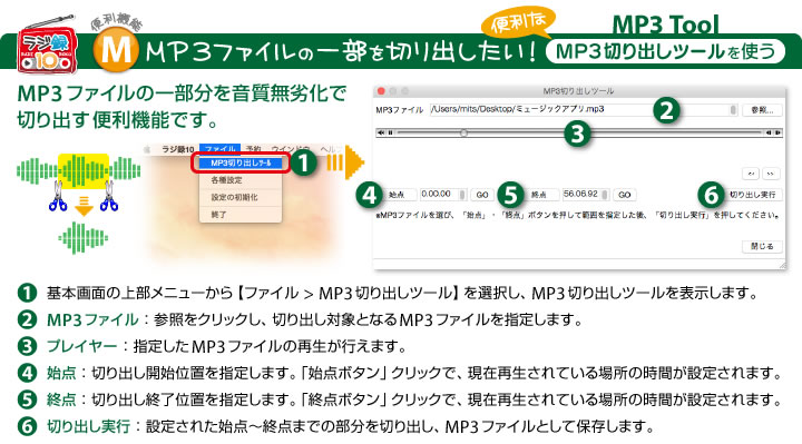 MP3ファイルの一部を切り出したい